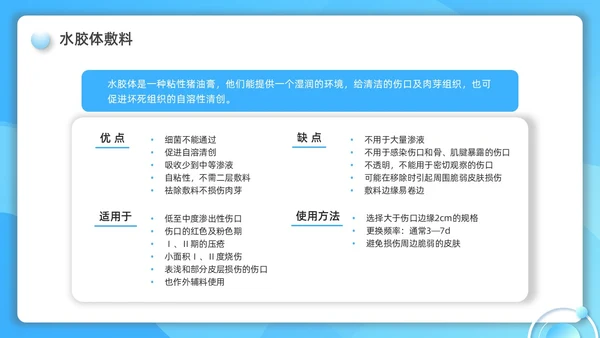 蓝色水彩简约微粒体护理小讲课企业培训PPT护理查房