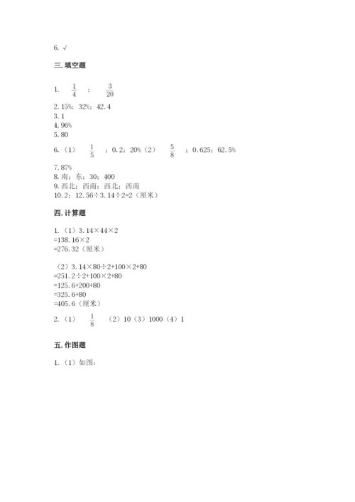 2022人教版六年级上册数学期末测试卷（考点提分）.docx