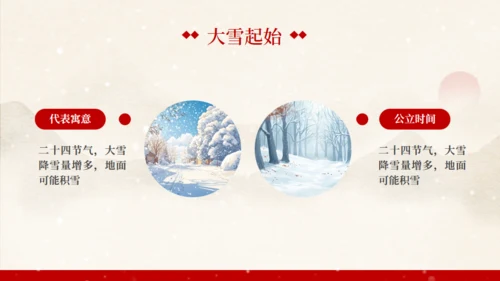 大雪节气冬季皇宫红色宫墙通用PPT课件模板