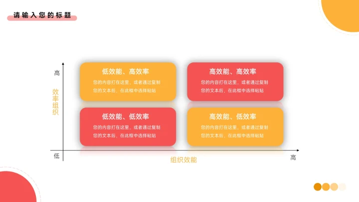 红黄双色简洁干净简约风论文答辩PPT模板