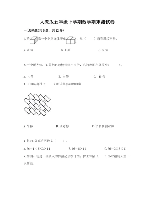 人教版五年级下学期数学期末测试卷精品【全国通用】.docx