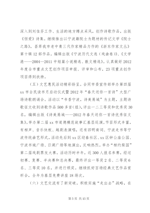 市文联工作报告.docx