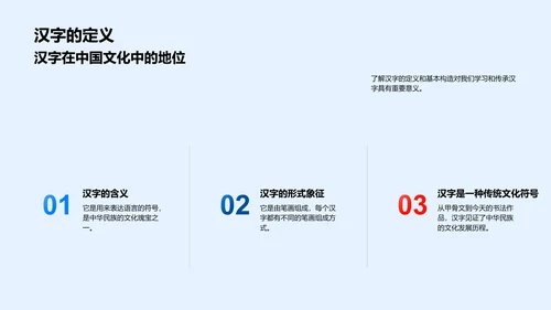 汉字学习与传承PPT模板