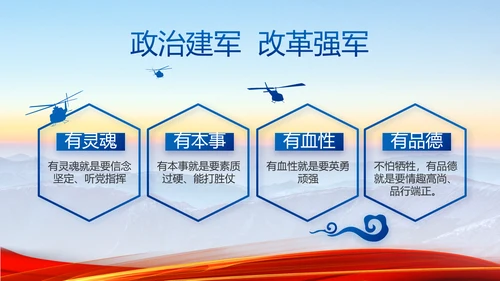 八一军事部队心向党动态PPT模板