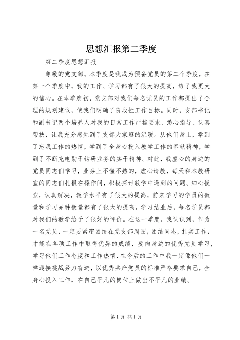 思想汇报第二季度 (3).docx