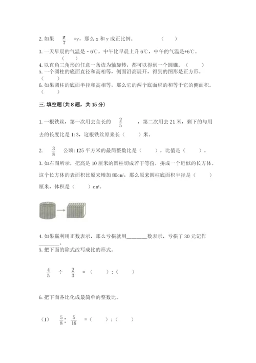 海门市六年级下册数学期末测试卷精品含答案.docx