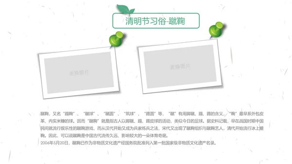 中国传统节气清明节介绍宣传清明踏青PPT模版