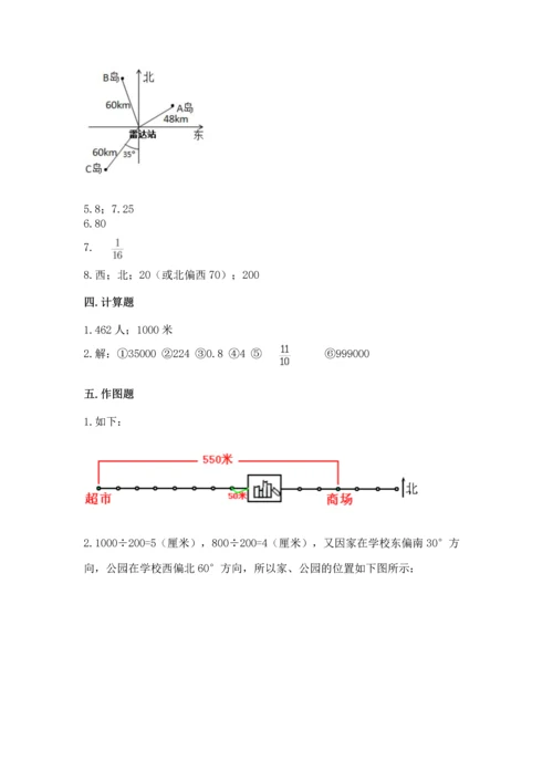 人教版六年级上册数学期中测试卷带答案（精练）.docx