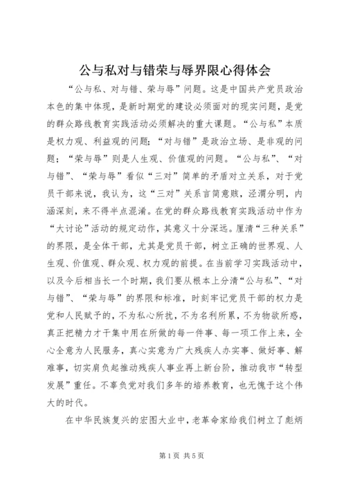 公与私对与错荣与辱界限心得体会.docx