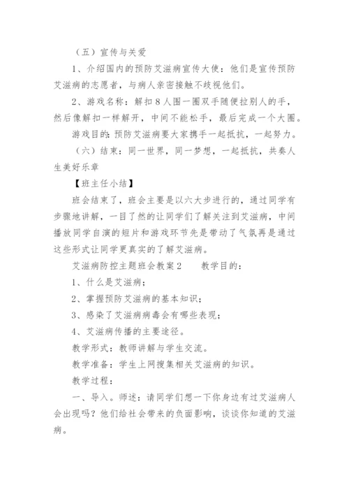 艾滋病防控主题班会教案.docx