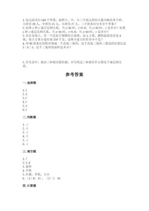 北师大版数学六年级下册期末测试卷精品【b卷】.docx