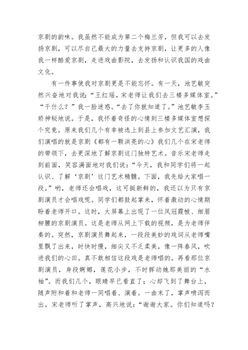 中国传统文化京剧作文.docx