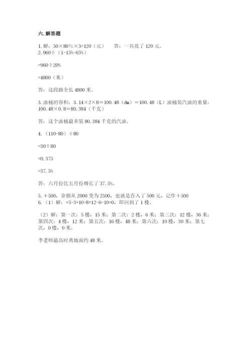 兴仁县六年级下册数学期末测试卷（典型题）.docx