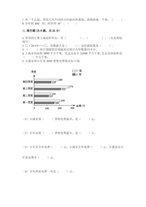 人教版四年级上册数学期末测试卷（培优b卷）.docx