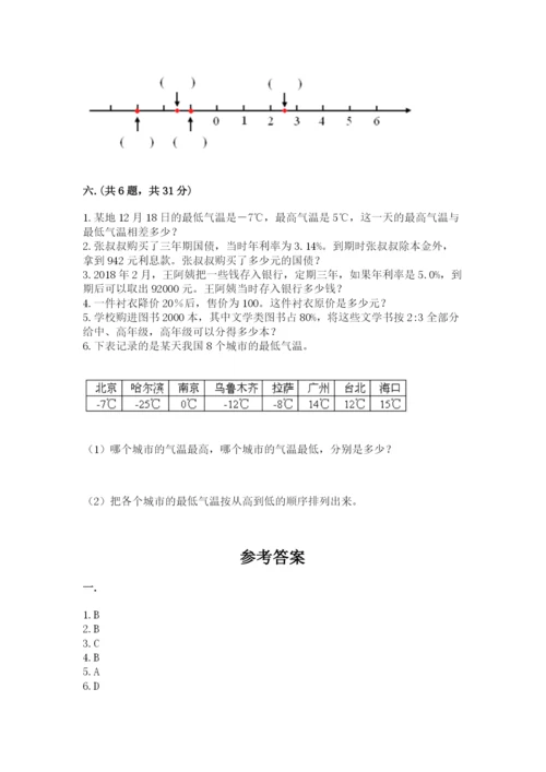 小学六年级数学毕业试题带答案（a卷）.docx