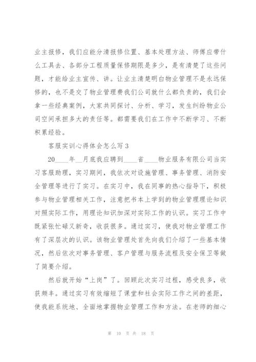 客服实训心得体会怎么写5篇.docx