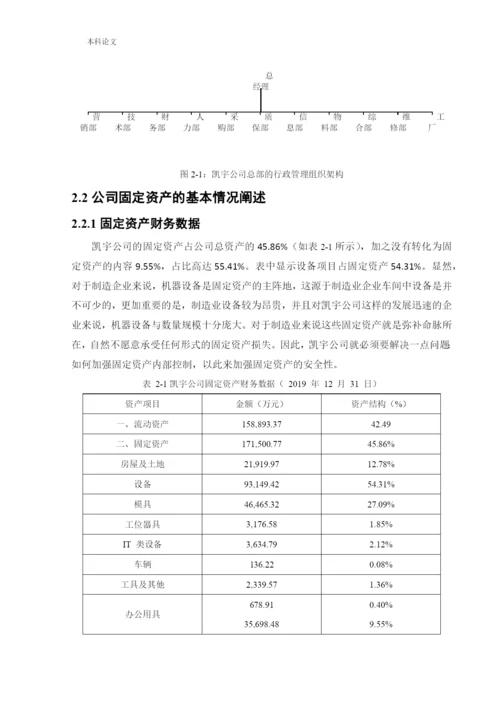 166020603_马叙名_[论文]沈阳凯宇家具制造有限公司固定资产管理内部控制问题研究.docx