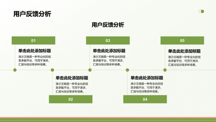 绿色简约风年中运营数据分析PPT