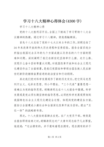 学习十八大精神心得体会(4300字) (5).docx