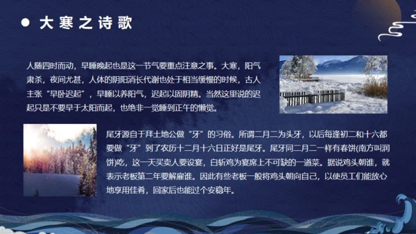 古典中国风大寒节气通用PPT模板