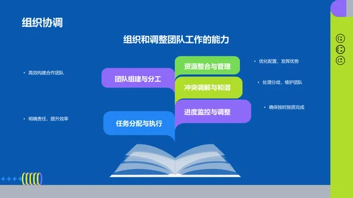 蓝色扁平风个人简介PPT模板