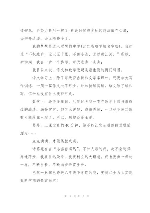 展望新学期五年级作文5篇.docx