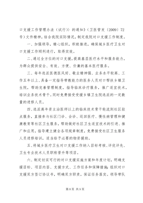 医院对口支援派驻工作人员工作管理制度.docx