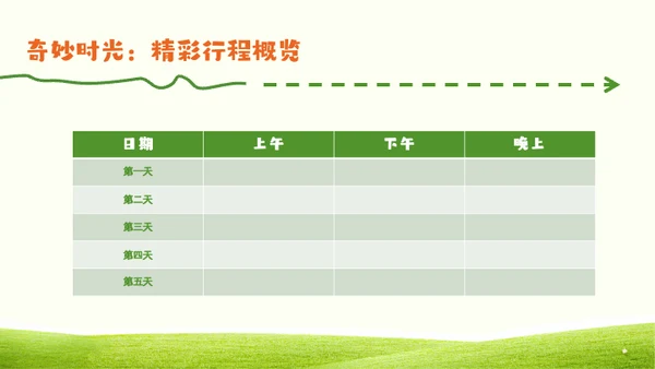 绿色简约风儿童节出游PPT模板