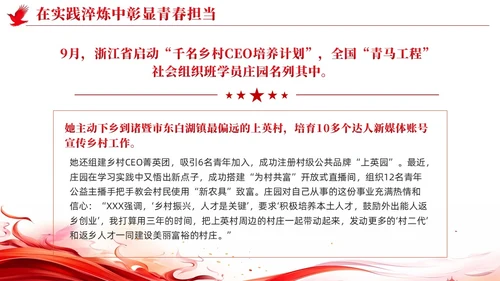 简约红色党建坚持深学实做激励挺膺担当主题教育PPT