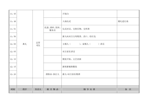 超级最全最棒婚礼流程表(完全是原版自创).docx