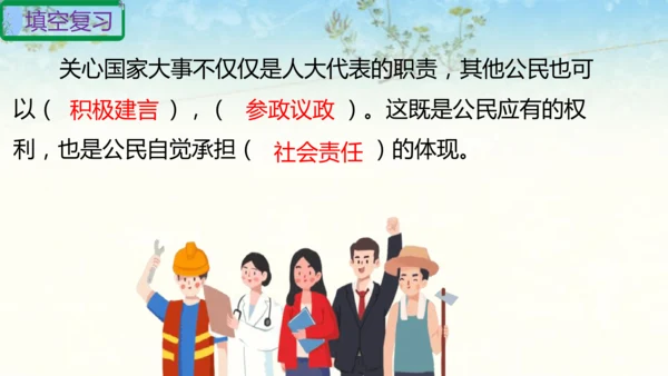六年级上册道德与法治第三单元我们的国家机构复习课件