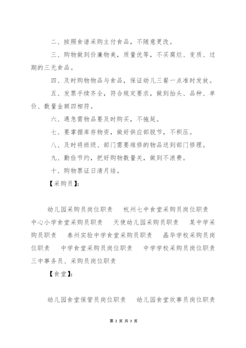 小学食堂采购员职责.docx
