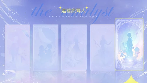 紫色塔罗梦幻风组员介绍PPT模板