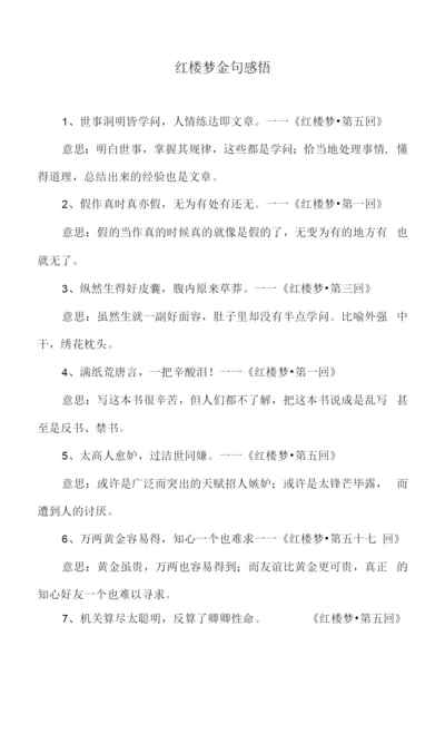 红楼梦金句感悟.docx