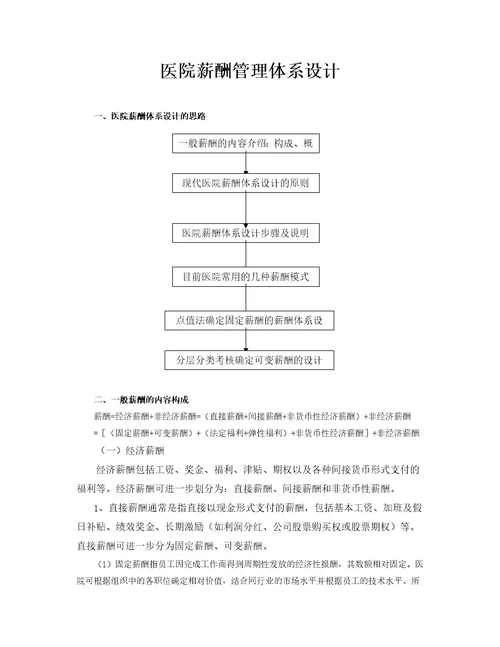 国内医院薪酬管理体系设计方案14页