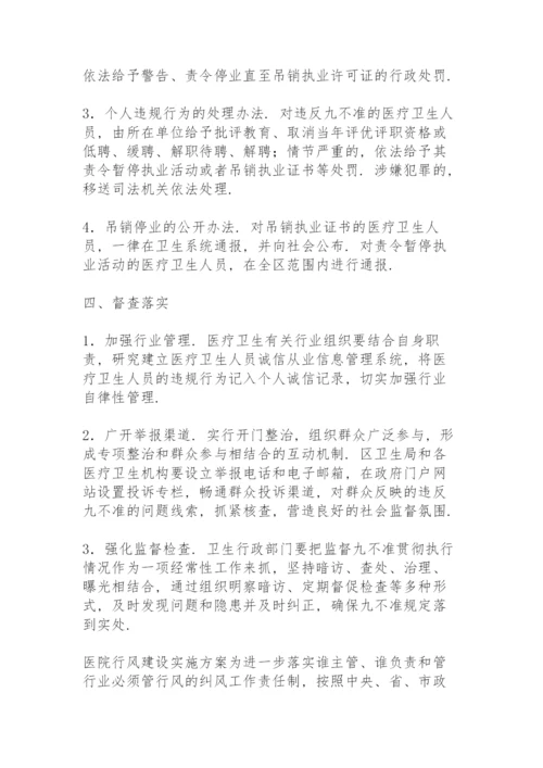 医院行风建设实施方案.docx