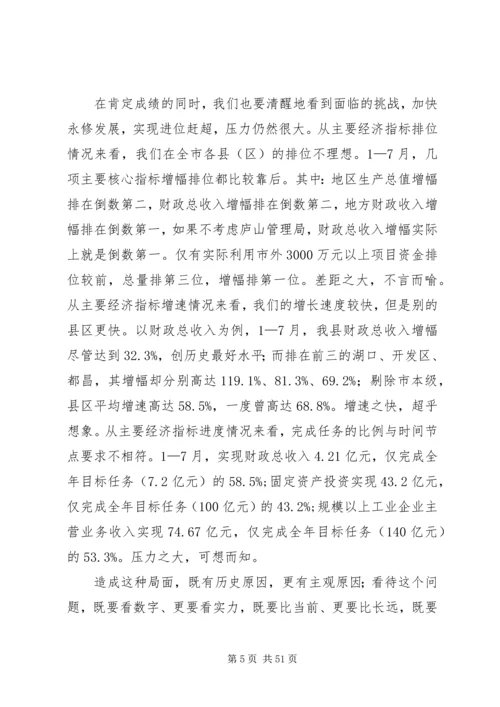 县委书记经济形势分析讲话.docx