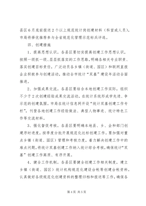 统计双基建设年活动工作安排.docx