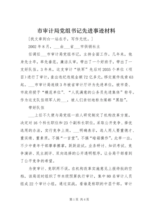 市审计局党组书记先进事迹材料 (3).docx