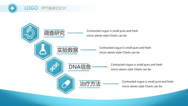 蓝色医疗医药公司工作总结PPT