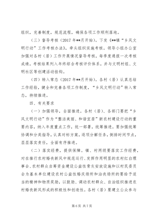 镇全面推进乡风文明行动工作方案.docx