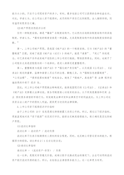 法律经济学视野下的上市公司破产界限分析.docx