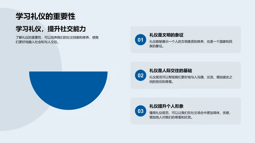 学生礼仪教育报告PPT模板