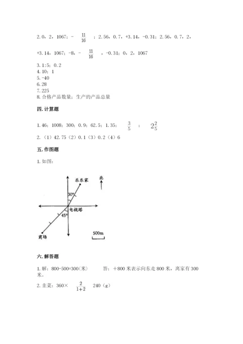 冀教版六年级下册期末真题卷含完整答案（名师系列）.docx
