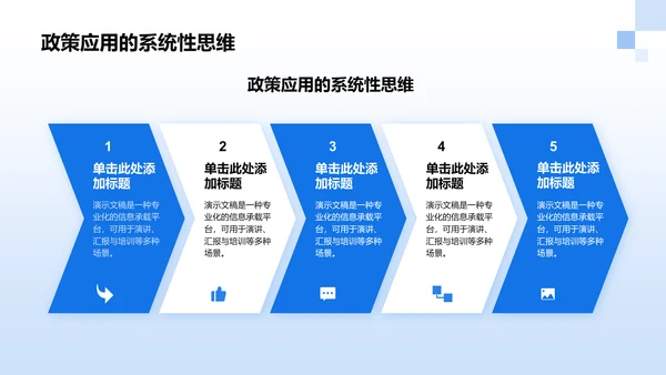 蓝色党政风政策解读培训课件PPT模板