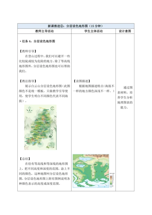 【大单元教学】2.2地图大单元整体教学--人教版（新课标）七上（地形图的判读课时设计）
