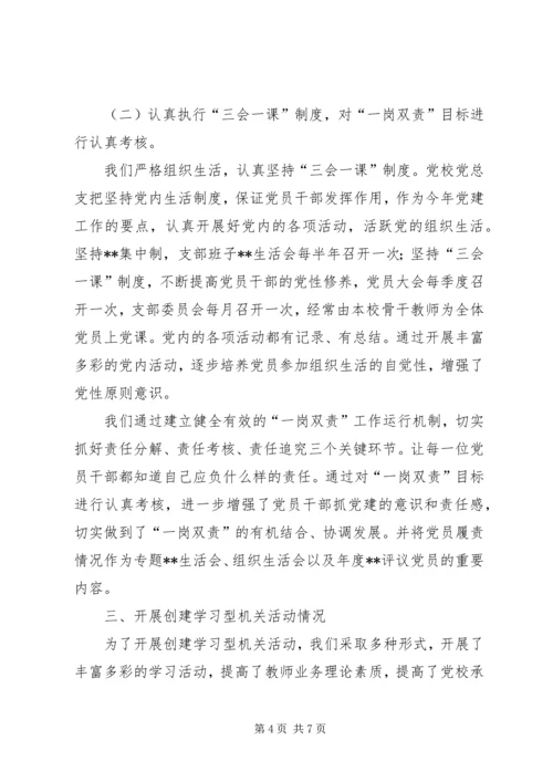 市委党校200X年党建工作情况报告(1).docx