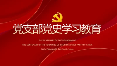 党支部党史学习教育工作总结动态PPT
