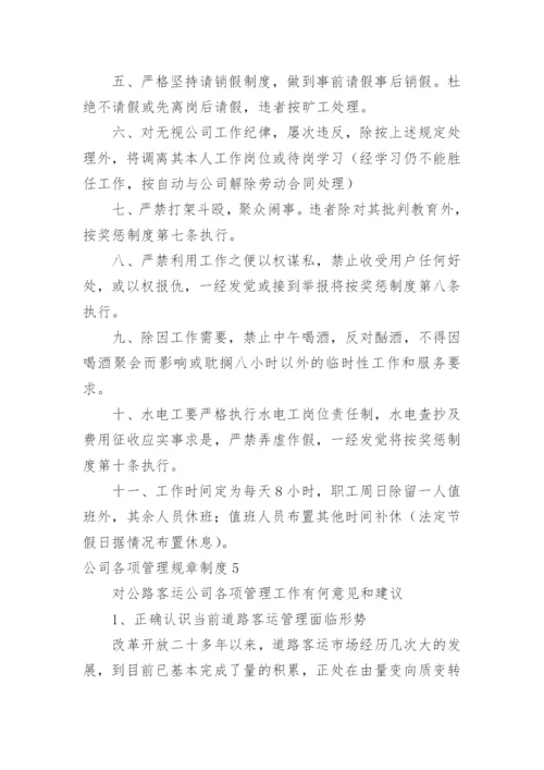 公司各项管理规章制度_1.docx