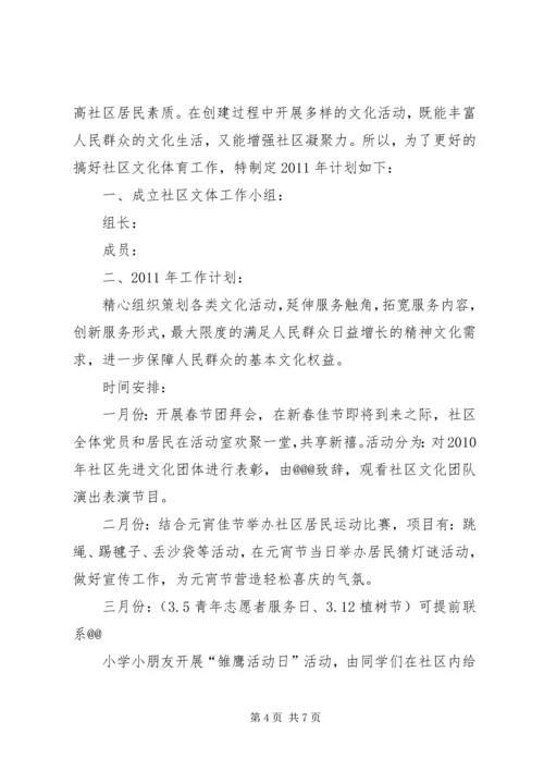 村级文化活动计划.docx
